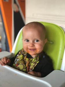 Soup on baby's face