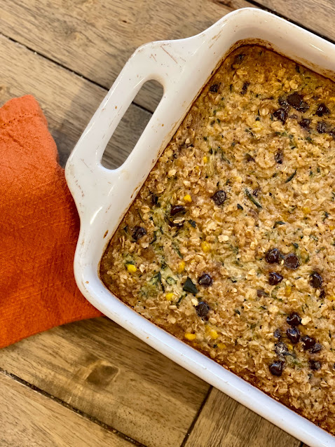 You are currently viewing Healthy baked oatmeal with shredded zucchini