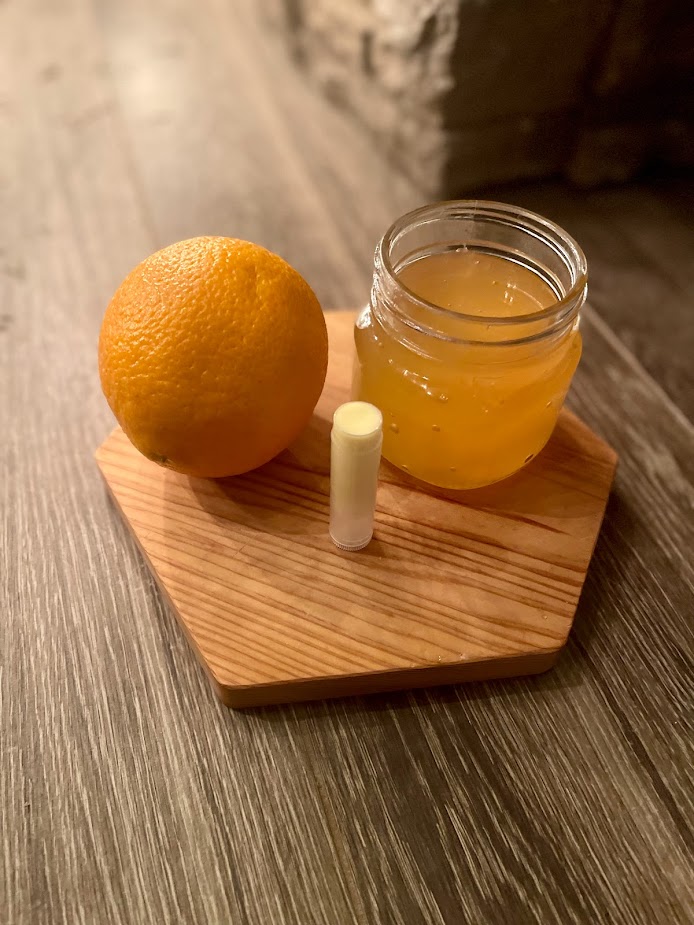 orange honey lip balm
